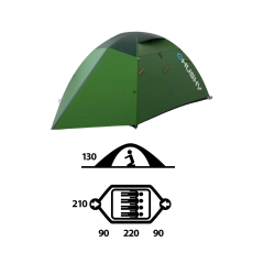 KAMP CADIRI HUSKY BRIGHT YESIL 4 KİŞİLİK 4 MEVSİMLİK