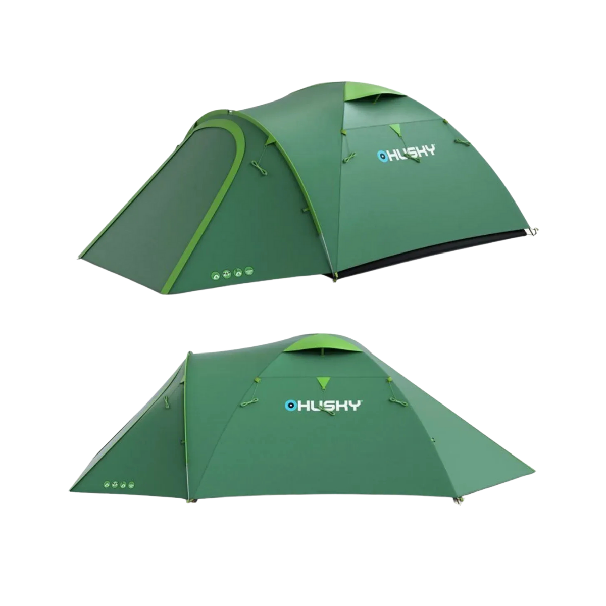 KAMP ÇADIRI HUSKY BIZON PLUS 4 KİŞİLİK  3 MEVSİMLİK YESİL