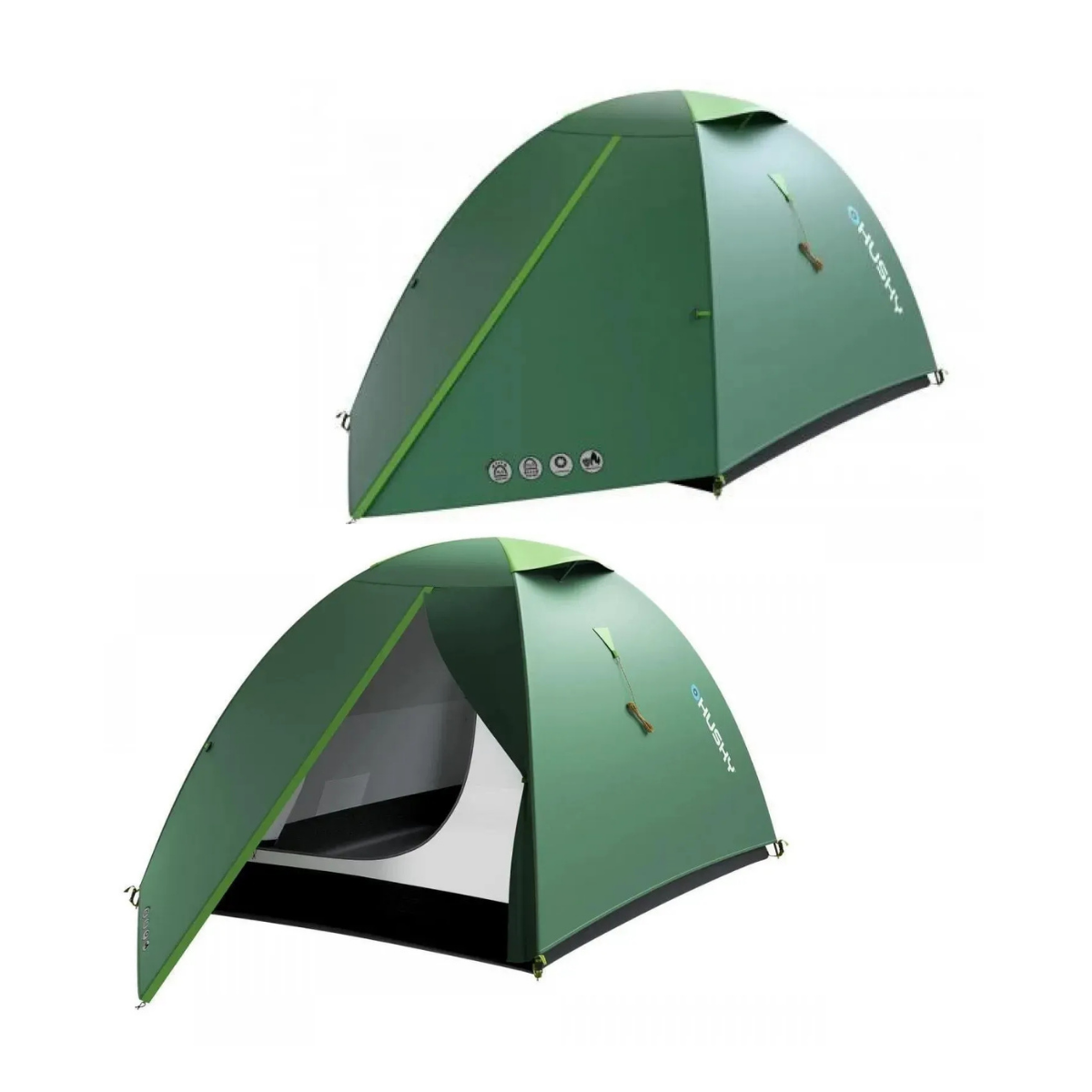 KAMP ÇADIRI HUSKY BIZAM PLUS YEŞİL 2 KİŞİLİK 3 MEVSİMLİK