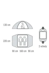 KAMP ÇADIRI HUSKY FALCON YEŞİL 2 KİŞİLİK  5 MEVSİMLİK