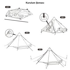 Naturehike Brighten 6.4 Lüks Piramit Pamuk Glamping Çadırı