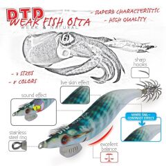 DTD Weak Fish Bukva 3.0 Glow Sinking Speed 90 mm Kalamar Zokası